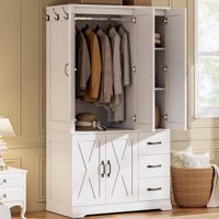Armoire de rangement au design moderne avec tiroirs, portes et étagères fermées - Rangement durable et écologique pour chambre à coucher et chambre d'amis