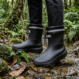Bottes <span class=keywords><strong>de</strong></span> <span class=keywords><strong>pluie</strong></span> basses pour hommes 2026 – Baskets sportives imperméables antidérapantes pour la pêche et la navigation marine – Vente directe usine - Product Image 4