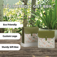 Boîtes rigides biodégradables avec doublure en éponge, poignée rabattable, logo personnalisé, boîte cadeau artisanale pour fleurs, gâteaux, parfums frais