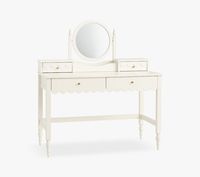 Coiffeuse pour enfants de chambre à coucher pour filles Coiffeuse moderne avec miroir et tiroirs