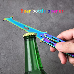 Haute résistance 3 en 1 pliable pneu de voiture crochet en pierre transparente brise-vitre en acier inoxydable couteaux <span class=keywords><strong>papillon</strong></span> en métal <span class=keywords><strong>ouvre</strong></span>-bouteille - Product Image 4