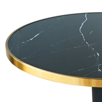 Table basse ronde en métal moderne de luxe haut de gamme et ensemble de chaises pour salon, très populaire