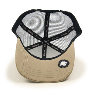 Mũ lưỡi trai thêu tùy chỉnh 7 tấm, logo gấu thời trang, hai màu, vành phẳng, lưới, khóa snapback - Product Image 6