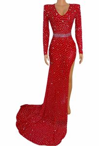Sexy manga larga malla strass <span class=keywords><strong>vestidos</strong></span> de baile <span class=keywords><strong>para</strong></span> mujeres abertura alta graduación fiesta vestido de graduación <span class=keywords><strong>2022</strong></span> <span class=keywords><strong>boda</strong></span> invitados <span class=keywords><strong>vestidos</strong></span> de noche - Product Image 5