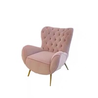 Meubles de salon de luxe rembourrés en tissu de velours ergonomique moderne Chaises de détente