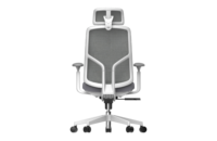 Chaise de bureau ergonomique moderne Comine, réglable en hauteur, pivotante, avec support lombaire, structure en alliage d'aluminium, pour intérieur/extérieur, hôtel, villa
