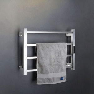 Sèche-serviettes numérique en acier inoxydable 304 poli miroir argenté avec minuterie, chauffant, pour hôtel, maison, salle de bain - Product Image 3