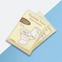 Couvre-siège de toilette jetable en pâte de bois dissolvable, 10 pièces, portable, pour salle de bain