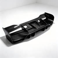 Aileron arrière en fibre de carbone sèche pour voiture de sport de luxe, tissage sergé 3K brillant, aileron arrière aérodynamique, pièces de rechange automobiles