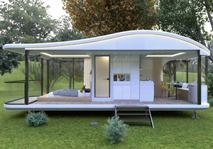 Vente d'usine Bâtiment d'hôtel coupe-vent intelligent Fabrication de villas de luxe avec plage Maison capsule spatiale préfabriquée mobile - Product Image 4