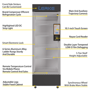 LERKE Gran Oferta: Máquina Expendedora Inteligente de 400L para Frutas, Verduras, Bebidas y Productos Frescos con Refrigeración y Tecnología IA - Product Image 2