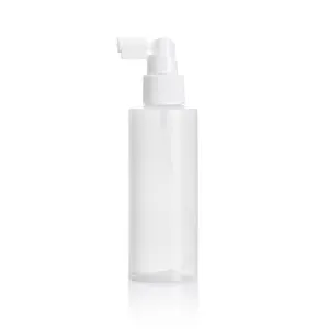 Flacon pulvérisateur vide en plastique blanc de 150ml, buse nasale pour soins capillaires, parfum à brume Fine, récipient médical