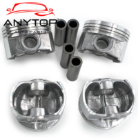 ANYTOP Kit Piston 72mm dengan Pin untuk Mesin Chery 472 QQ3 QQ6 A1 M1 X1 SQR472 OE 472-1004021 Mesin Empat Silinder