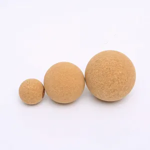 स्वनिर्धारित लोगो उपलब्ध गोल आकार मालिश गेंद प्राकृतिक काग गेंद