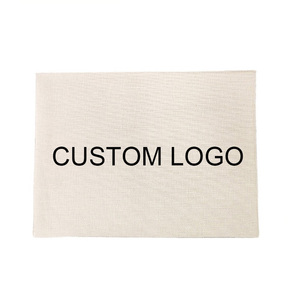 Vente en gros de napperons en lin table à manger transfert de chaleur 40*30cm tapis de table imprimable vierge de sublimation personnalisé impression recto-verso - Product Image 2