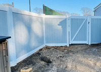 Premium White 6x8 FT Privacy Vinyl Fencing With Gray Color Panel Kit for Residential Use