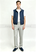 Gilet réversible pour homme personnalisé OEM, veste sans manches thermique, 4 couleurs saisonnières