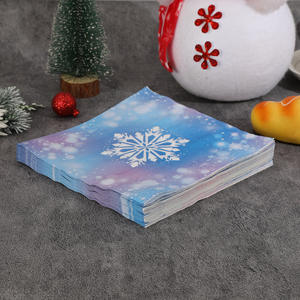 Nuovi Tovaglioli di <span class=keywords><strong>Carta</strong></span> a 2 Veli in Pura Polpa di Legno, Stampati a Colori per l'Inverno, Multiuso per Hotel, Banchetti, Compleanni, Natale, Capodanno - Product Image 3