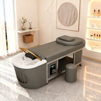 Table de massage plate en acier inoxydable pour thérapie capillaire thaïlandaise, éponge haute densité, 1 moteur, circulation d'eau à vapeur pour salons de coiffure et instituts de beauté