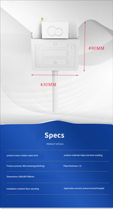 Inodoro Moderno de Plástico Personalizado con Tanque de Agua Oculto, Ultrafino, de Montaje en Suelo, Invisible, para Baño de Prisión, con Función de Fácil Limpieza - Product Image 6