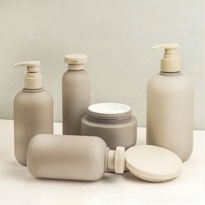 Custom Logo Soft Touch HDPE <strong>Plastic</strong> <strong>Squeeze</strong> <strong>Bottles</strong> 300ml 500ml Flip Cap for Lotion Shampoo Body Wash Hair Care Skincare Set - Product Image 5