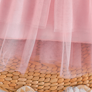 ชุดเดรสเจ้าหญิงสุดหรูสำหรับเด็กผู้หญิง ดีไซน์น่ารักทรงเอไลน์ ความยาวปานกลาง ผ้าเนื้อนุ่มระบายอากาศได้ดี เสื้อผ้าเด็กผู้หญิงตัวเล็ก - Product Image 6