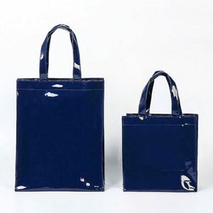 Custom Logo Summer Printed Tote Bag <b>Letter</b> Printing <b>Mirror</b> Face Blue Pu Pvc Shoulder Bag Jelly Travel Shoulder Beach Bags - Product Image 6