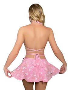 New Sequined Lotus Leaf Skirt Sexy Strap Sexy Skirt Suit - Product Image 5