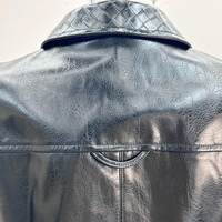 Vestes décontractées pour femmes, vestes en cuir noires courtes, vestes de style streetwear sur mesure en gros