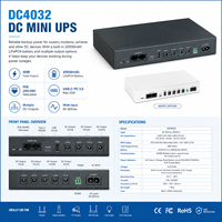 UPS Mini 40W untuk Router WiFi CCTV ONU Baterai LiFePO4 64Wh DC 5V 9V 12V POE 24V 48V PD3.0