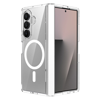 Coque de protection antichoc magnétique transparente de luxe anti-jaunissement avec charnière pour Samsung Galaxy Z Fold 7 8 Ultra