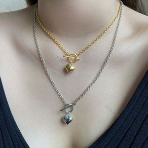 Dylam Gold Heart <b>Necklace</b> for Women <b>Initial</b> Pendant <b>Necklace</b> with Layered Chains Paperclip Gold Chain Trendy Jewelry - Product Image 4