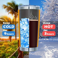 Gobelet de voyage en acier inoxydable à isolation sous vide 20 oz Acier inoxydable 304 Isolation sous vide Garde au chaud et au froid pendant des heures Voyage