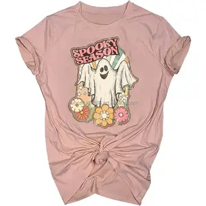 Boutique 0-16 anni ragazze Spooky Season abiti rosa cotone bambini ragazze t-shirt Dress