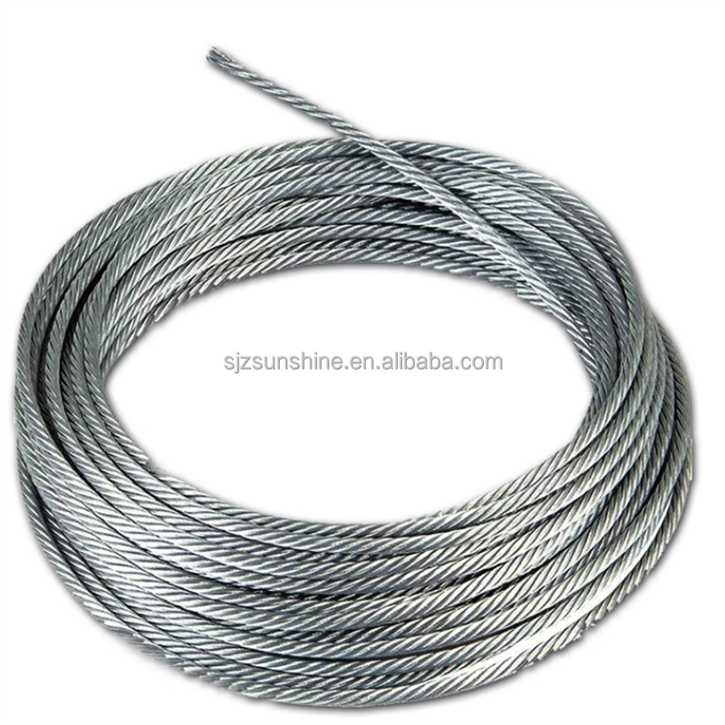 Солнечная проволока 1x7 6x7 5/8 дюйма до 1,5 дюйма ASTM A 475 стандартная оцинкованная стальная проволока, проволока