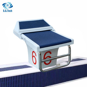 워터 크라운 SGSB 국제 표준 크라운 유리섬유 304 스틸 모던 스타팅 블록 럭셔리 풀 플랫폼 수영장 액세서리 - Product Image 2