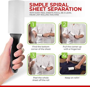 Con Lăn Xơ Vải Dính Giá Rẻ Chất Lượng Cao Dụng Cụ Tháo Quần Áo Với 6 Tay Cầm Nạp Lại - Product Image 4
