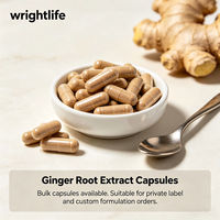 Capsules d'extrait de gingembre en marque blanche, supplément à base de plantes, formule personnalisée, capsules en vrac pour adultes