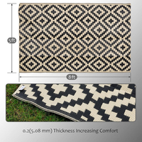 Tapis d'extérieur imperméable STARUNK en polypropylène tissé, tapis pour camping-car, lavable, tapis de pique-nique et tapis pour intérieur/extérieur