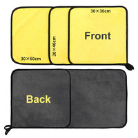 Serviette de séchage pour voiture en microfibre velours corail 1200 GSM, super absorbante, séchage rapide, sans peluches, chiffon de nettoyage automobile, taille et logo personnalisables