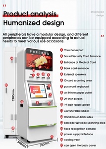Seamless Transactions Self-Check <b>Printer</b> and Card Reader Payment Kiosk With Movable Casters - Product Image 5
