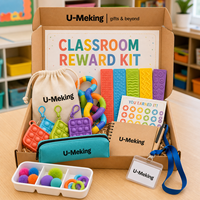 Kit de récompenses sensorielles personnalisé pour la salle de classe, coffret cadeau de récompenses scolaires, jouets sensoriels, autocollants, pochette, cahier, cordon, logo personnalisé, fabrication en usine