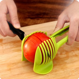 Wholesale Multi-functional <b>Fruit</b> Slicing Knife Rack Tomato and Onion Food Tongs Orange Lemon Slicer - Product Image 5