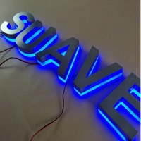Letras de Canal Metálicas Acrílicas Retroiluminadas en 3D Personalizadas Resistentes a la Intemperie, Letrero LED para Publicidad e Iluminación de Talleres Mecánicos