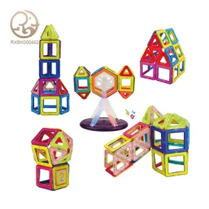 Ensemble de blocs de construction de jouets éducatifs pour enfants de couleur de protection de l'environnement personnalisé jouet de blocs de construction magnétique fort pour enfants