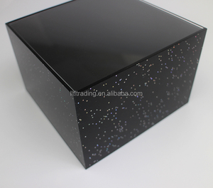 Caja brillante acrílica personalizada, grande, pequeña, cuadrada, rectangular, redonda, caja acrílica con tapa deslizante transparente, caja de almacenamiento acrílica de sombra única - Product Image 6