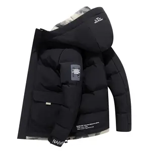 OEM Custom Design embroidery Mens Padded Coats Bubble Puffer Jacket Warm Winter Men Jacket For Men