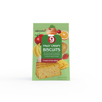 Biscuits Faible teneur en sucre sain facile à transporter peut être personnalisé conception emballage individuel saveurs biscuits végétariens