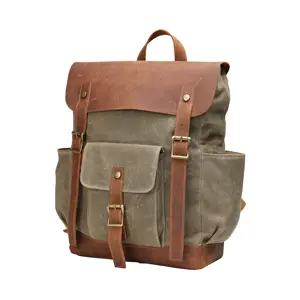 Backpack Wholesale New Fashion Men Vintage Canvas Backpack Bag Large Capacity Laptop Backpack Bag For Men