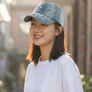 Gorra de Béisbol de Mezclilla Lavada Personalizada al por Mayor para Mujer, Protección Solar para Exteriores, Gorra Deportiva Brillante - Product Image 4